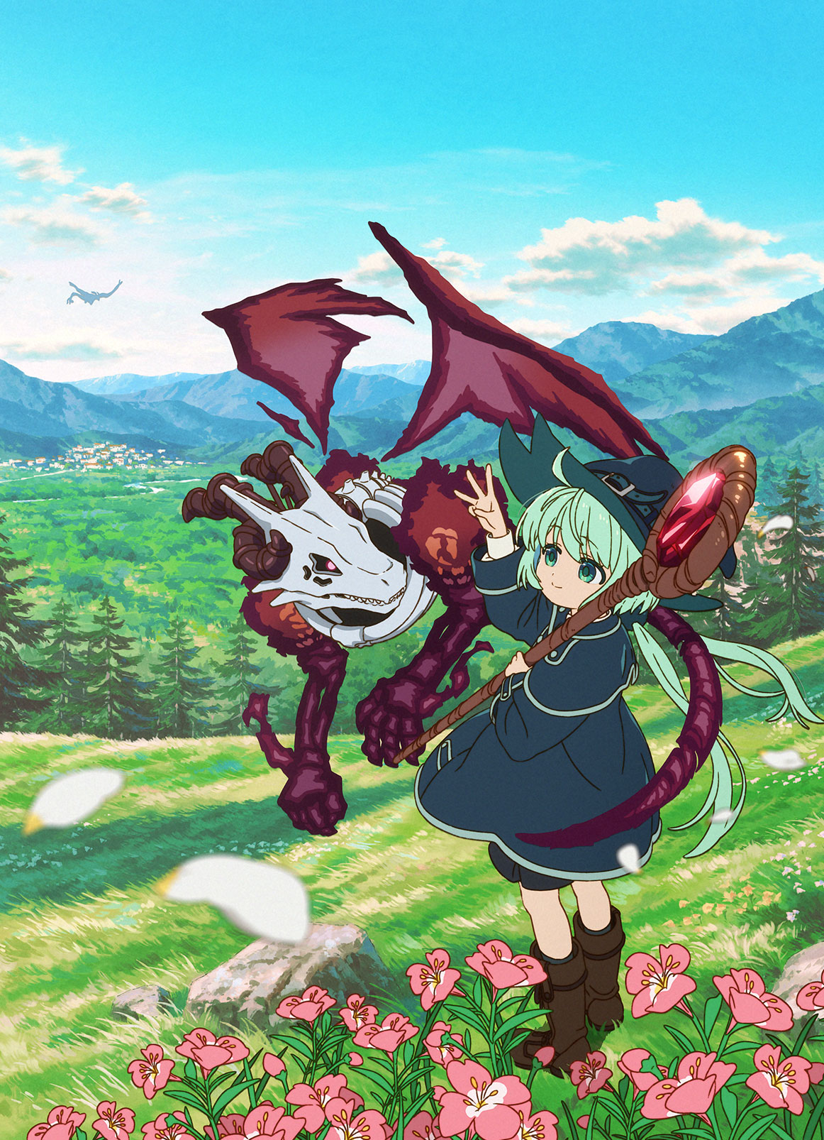 Official first main visual: Eve alongside her dragon guardian, Nem.